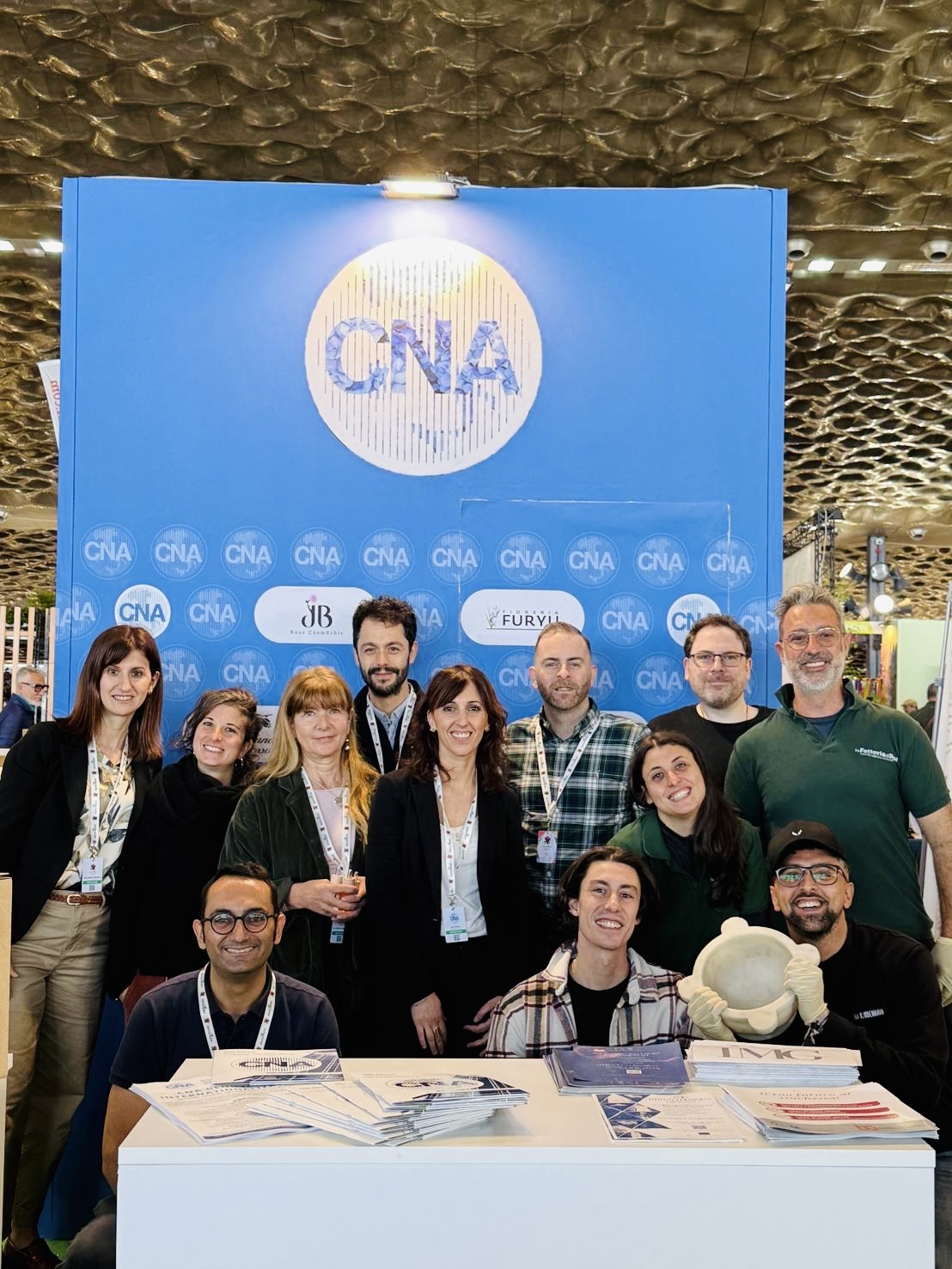 il teamd di CNA ad Euroflora