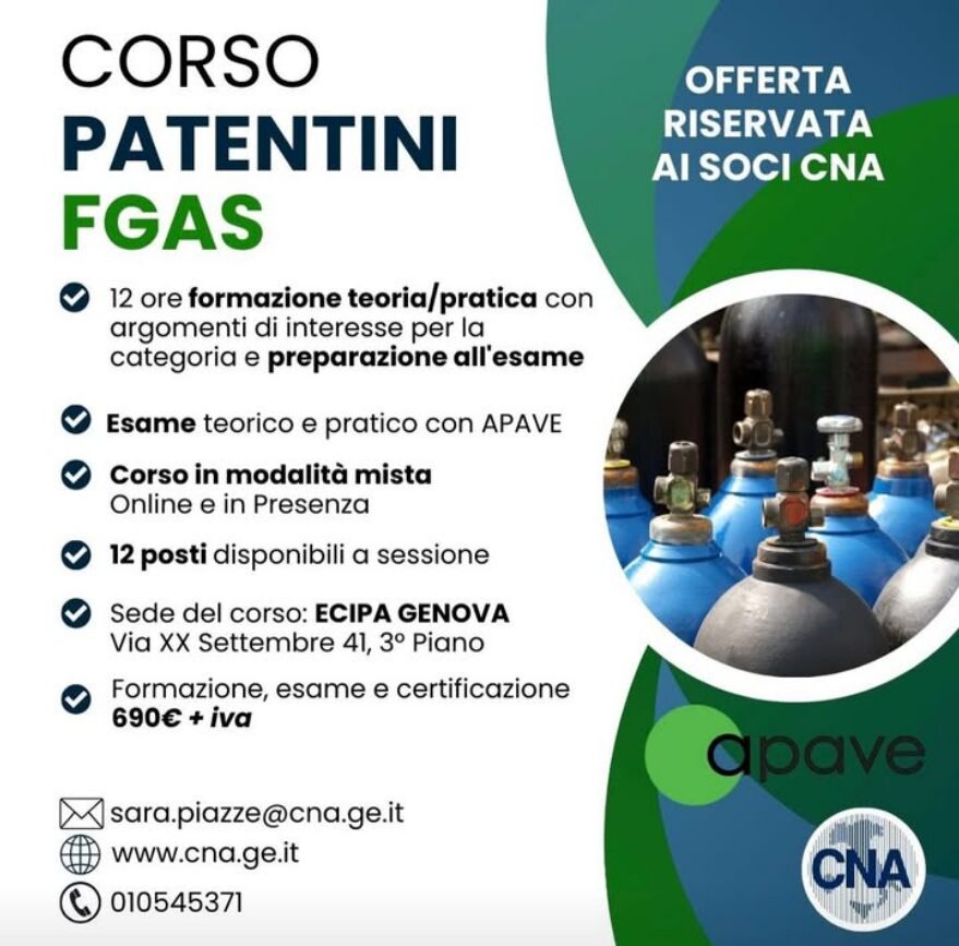 Corso FGAS Ottenimento patentino